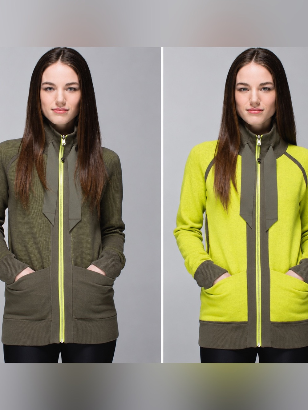 Lululemon Reversible Post Savasana Knit Jacket Fatigue Green Antidote